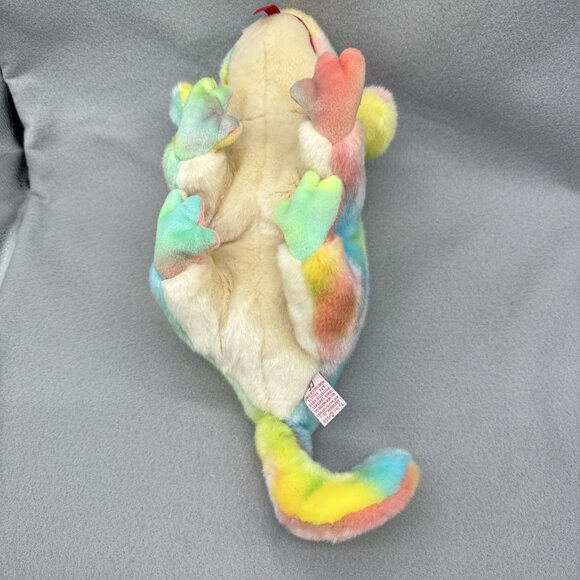 Vtg TY Beanie Buddies Rainbow Chameleon Pastel Tie Dye 1999 Plush Stuffed 14" - Picture 5 of 15